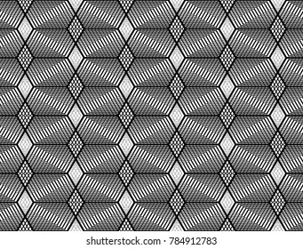 Design seamless monochrome grid pattern. Abstract geometric background. Vector art. No gradient