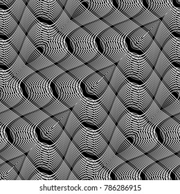 Design seamless monochrome grid pattern. Abstract background. Vector art. No gradient