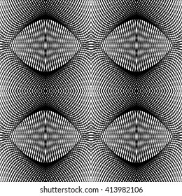 Design seamless monochrome grid textured background. Abstract concave pattern. Vector art. No gradient
