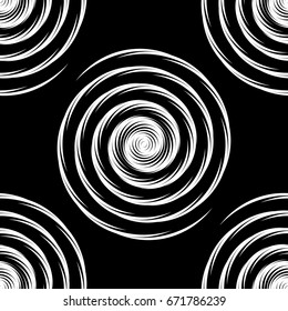 Design seamless monochrome illusion background. Abstract stripe torsion pattern. Vector art. No gradient