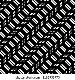 Design seamless monochrome illusion pattern. Abstract background. Vector art