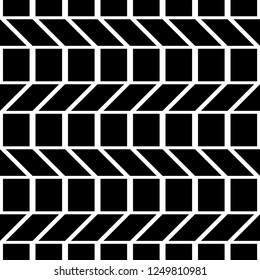 Design seamless monochrome illusion pattern. Abstract geometric background. Vector art