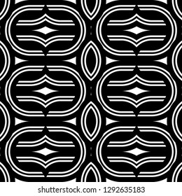 Design seamless monochrome interlaced pattern. Abstract background. Vector art