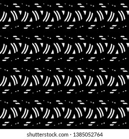 Design seamless monochrome interlaced pattern. Abstract background. Vector art