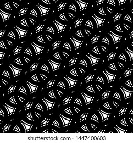 Design seamless monochrome interlaced pattern. Abstract background. Vector art