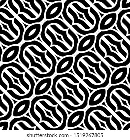 Design seamless monochrome interlaced pattern. Abstract background. Vector art