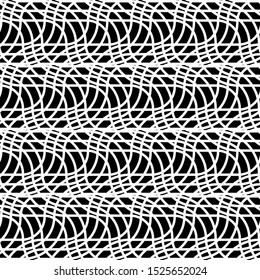 Design seamless monochrome interlaced pattern. Abstract background. Vector art