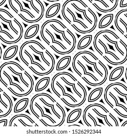 Design seamless monochrome interlaced pattern. Abstract background. Vector art
