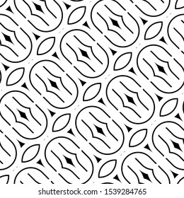 Design seamless monochrome interlaced pattern. Abstract background. Vector art
