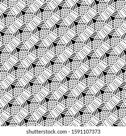 Design seamless monochrome interlaced pattern. Abstract background. Vector art