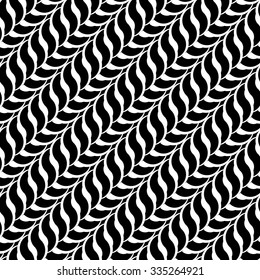 Design seamless monochrome interlaced pattern. Abstract diagonal background. Vector art