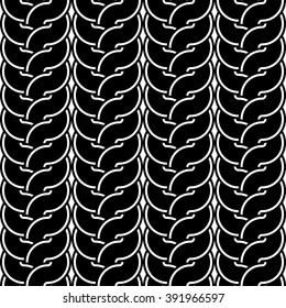 Design seamless monochrome interlaced pattern. Abstract background. Vector art