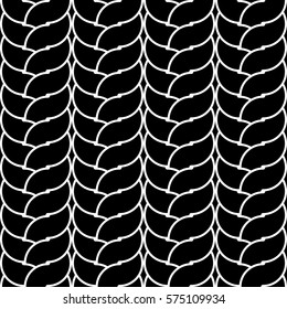 Design seamless monochrome interlaced pattern. Abstract background. Vector art