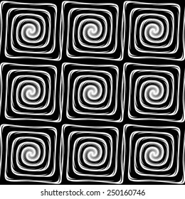 Design seamless monochrome labyrinth pattern. Abstract geometric twisted background. Vector art