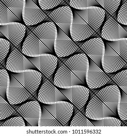 Design seamless monochrome lacy pattern. Abstract decorative background. Vector art. No gradient