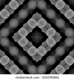 Design seamless monochrome lacy pattern. Abstract decorative background. Vector art. No gradient