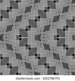 Design seamless monochrome lacy pattern. Abstract decorative background. Vector art. No gradient