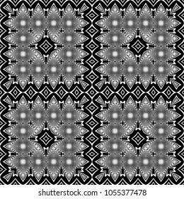 Design seamless monochrome lacy pattern. Abstract decorative background. Vector art. No gradient