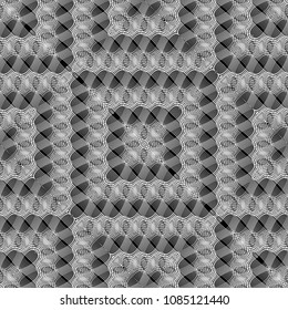 Design seamless monochrome lacy pattern. Abstract decorative background. Vector art. No gradient