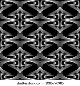 Design seamless monochrome lacy pattern. Abstract decorative background. Vector art. No gradient