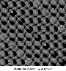 Design seamless monochrome lacy pattern. Abstract decorative background. Vector art. No gradient