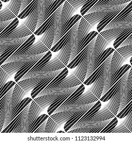 Design seamless monochrome lacy pattern. Abstract decorative background. Vector art. No gradient