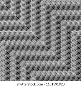 Design seamless monochrome lacy pattern. Abstract decorative background. Vector art. No gradient