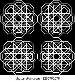 Design seamless monochrome lacy pattern. Abstract background. Vector art