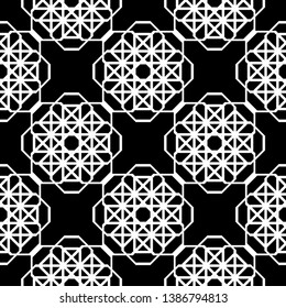 Design seamless monochrome lacy pattern. Abstract background. Vector art