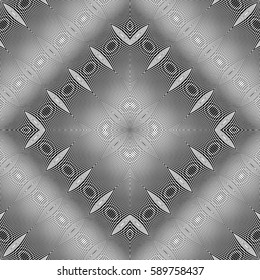 Design seamless monochrome lacy pattern. Abstract decorative background. Vector art. No gradient