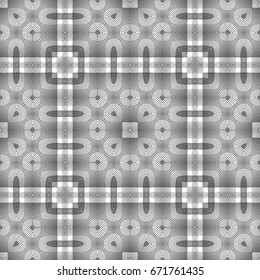 Design seamless monochrome lacy pattern. Abstract decorative background. Vector art. No gradient