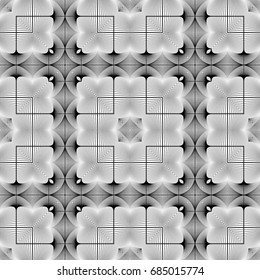 Design seamless monochrome lacy pattern. Abstract decorative background. Vector art. No gradient