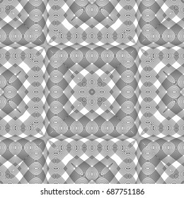 Design seamless monochrome lacy pattern. Abstract decorative background. Vector art. No gradient