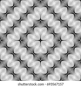 Design seamless monochrome lacy pattern. Abstract decorative background. Vector art. No gradient