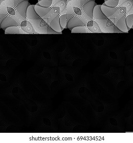 Design seamless monochrome lacy pattern. Abstract background. Vector art. No gradient