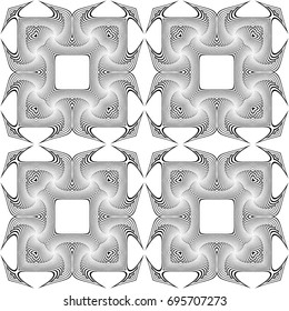 Design seamless monochrome lacy pattern. Abstract decorative background. Vector art. No gradient