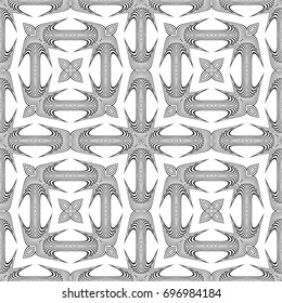 Design seamless monochrome lacy pattern. Abstract decorative background. Vector art. No gradient