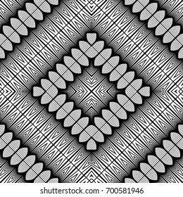 Design seamless monochrome lacy pattern. Abstract decorative background. Vector art. No gradient