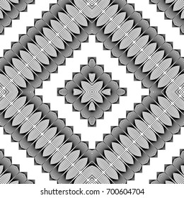 Design seamless monochrome lacy pattern. Abstract decorative background. Vector art. No gradient