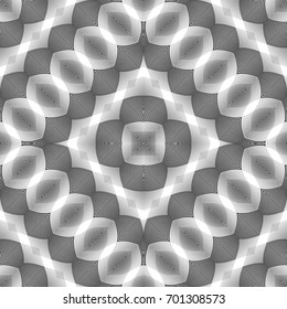 Design seamless monochrome lacy pattern. Abstract decorative background. Vector art. No gradient