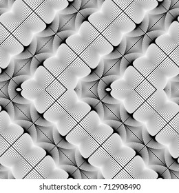 Design seamless monochrome lacy pattern. Abstract decorative background. Vector art. No gradient