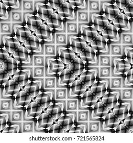 Design seamless monochrome lacy pattern. Abstract decorative background. Vector art. No gradient