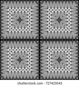 Design seamless monochrome lacy pattern. Abstract decorative background. Vector art. No gradient