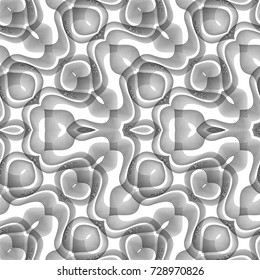 Design seamless monochrome lacy pattern. Abstract decorative background. Vector art. No gradient
