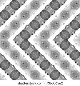 Design seamless monochrome lacy pattern. Abstract decorative background. Vector art. No gradient