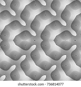Design seamless monochrome lacy pattern. Abstract decorative background. Vector art. No gradient