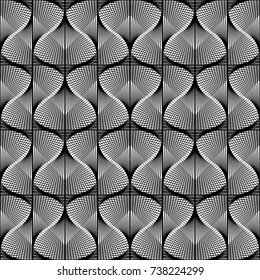 Design seamless monochrome lacy pattern. Abstract decorative background. Vector art. No gradient