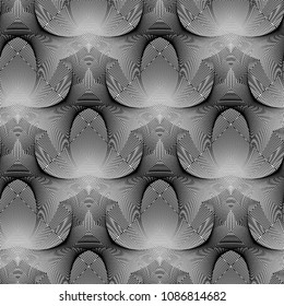 Design seamless monochrome pattern. Abstract grid textured background. Vector art. No gradient