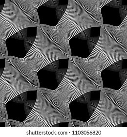 Design seamless monochrome pattern. Abstract background. Vector art. No gradient