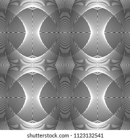 Design seamless monochrome pattern. Abstract grid textured background. Vector art. No gradient